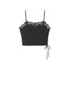 Silk Satin Lingerie Sleeveless Black - SAINT LAURENT - BALAAN 2