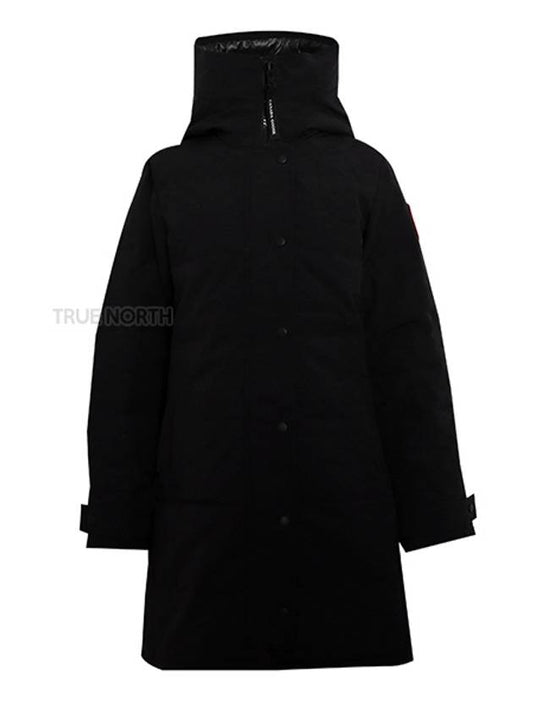 Women's Shelburne Logo Patch Hooded Parka Black - CANADA GOOSE - BALAAN 2