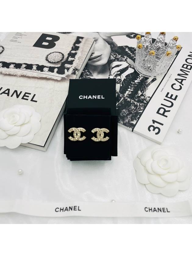 Metal Earrings Diamantes & Gold Crystal - CHANEL - BALAAN 6