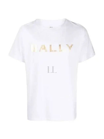 Logo Printed Short Sleeve T-Shirt White - BALLY - BALAAN 2