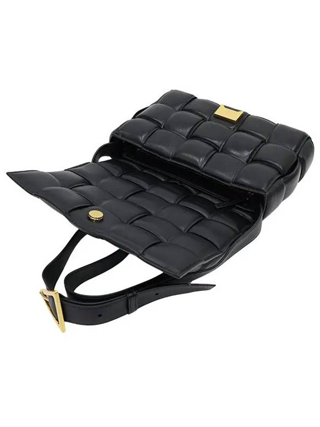 Gold Hardware Padded Cassette Cross Bag Black - BOTTEGA VENETA - BALAAN 7