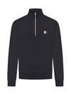 Fox Head Patch Half Zipper Sweatshirt Black - MAISON KITSUNE - BALAAN 3