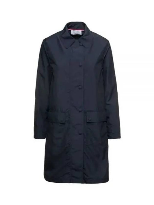 Military Ripstop Round Collar Over Pea Coat Navy - THOM BROWNE - BALAAN 2