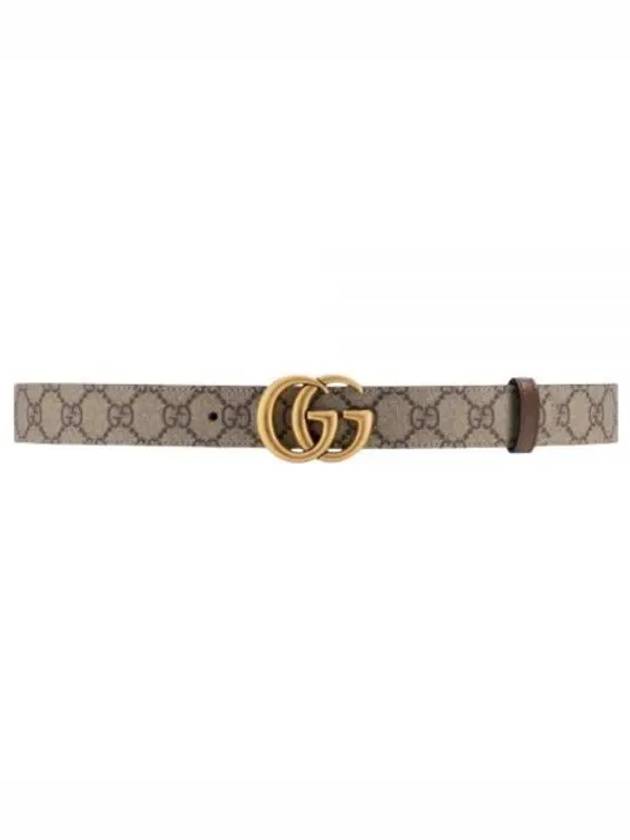 GG Marmont Reversible Belt Brown Beige - GUCCI - BALAAN 2