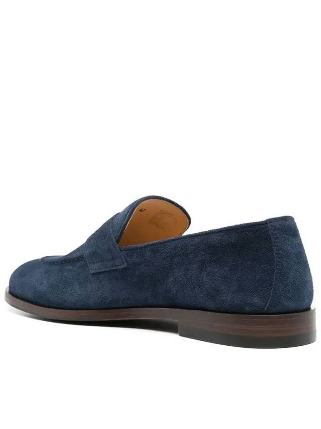 Suede Penny Loafers Midnight Blue - BRUNELLO CUCINELLI - BALAAN 3