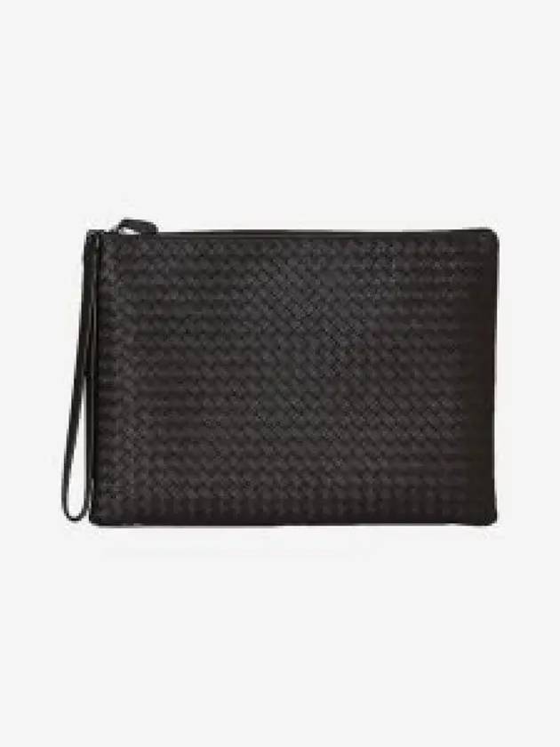 Intrecciato Strap Clutch Bag Espresso - BOTTEGA VENETA - BALAAN 2