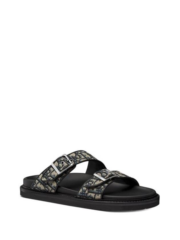 Aqua Oblique Jacquard Sandals Black Beige - DIOR - BALAAN 3