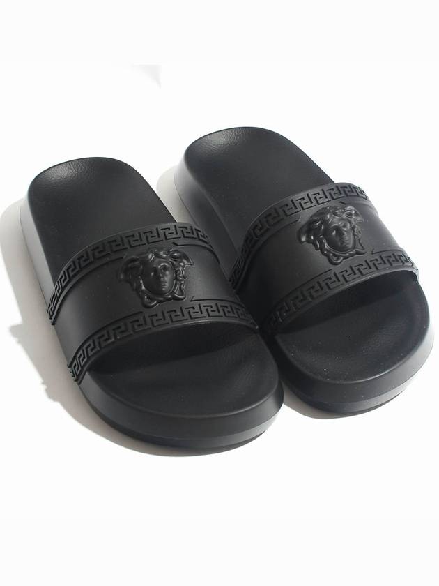 Medusa Band Rubber Slide Slippers Black - VERSACE - BALAAN 3