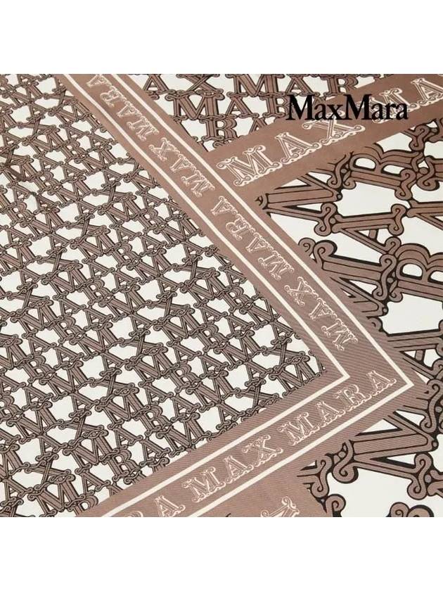 logo print scarf brown - MAX MARA - BALAAN 4