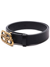 BB Logo Leather Belt Black - BALENCIAGA - BALAAN 4