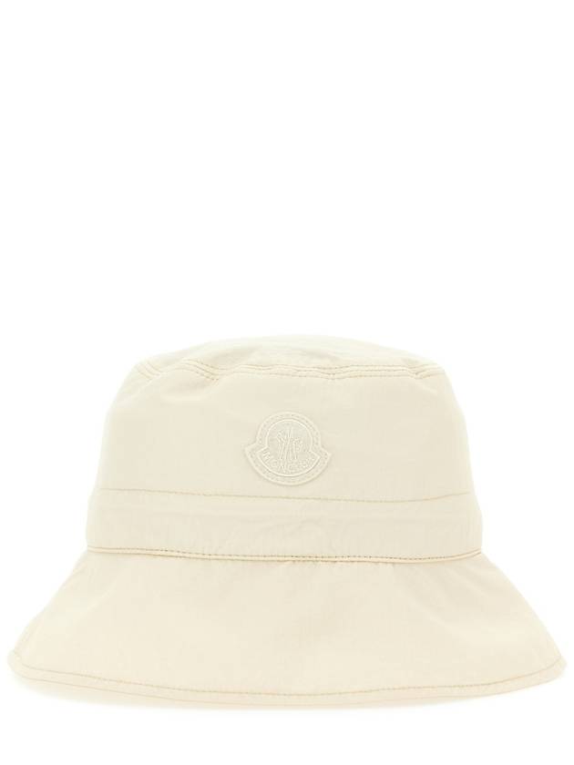 logo patch bucket hat ivory - MONCLER - BALAAN 2