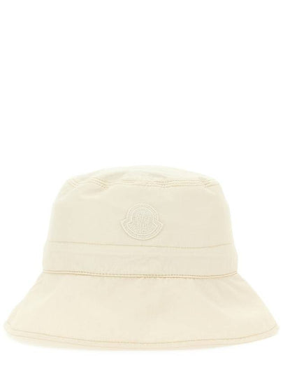 logo patch bucket hat ivory - MONCLER - BALAAN 2