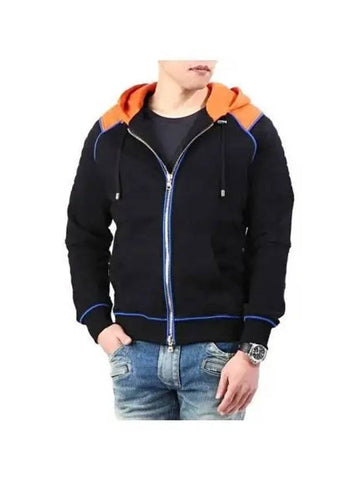 Orange hooded zip up jacket 270417 - BALMAIN - BALAAN 1