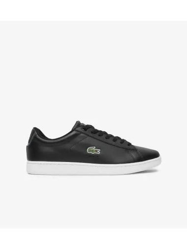 Men s Carnaby Black Leather Sneakers - LACOSTE - BALAAN 1