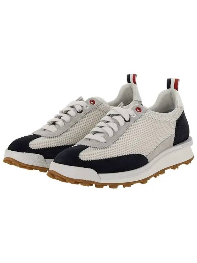 Fine Kid Suede Tech Runner Sneaker Navy - THOM BROWNE - BALAAN 5