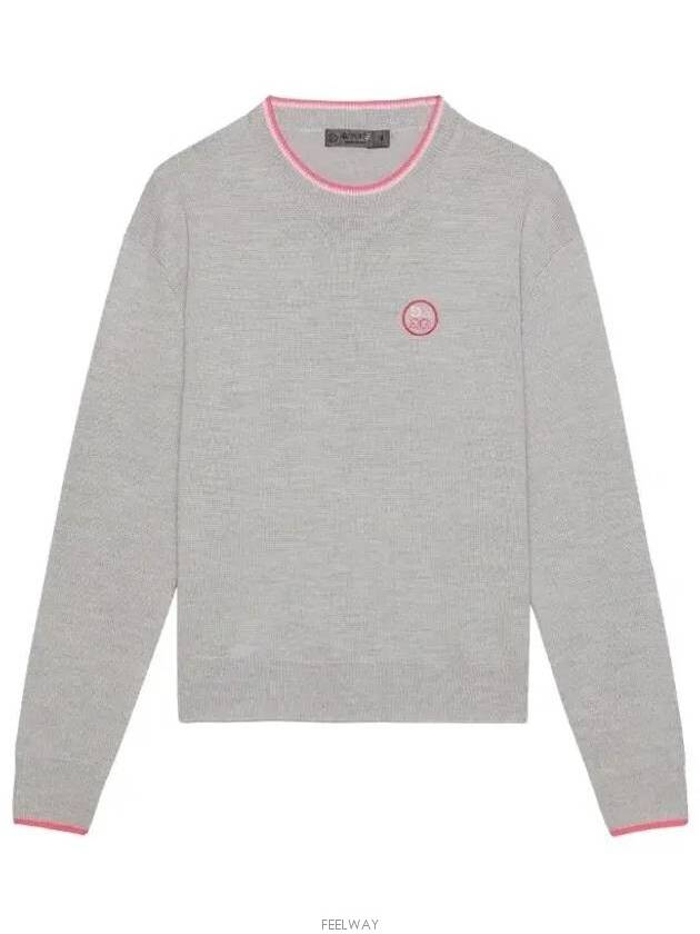 Relaxed Fit Crew Neck Sweater Grey - G/FORE - BALAAN 2