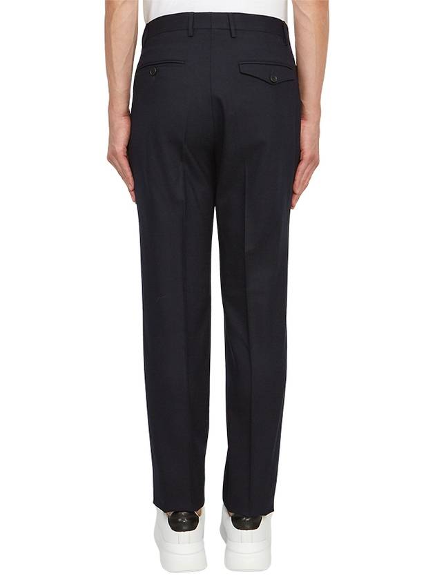 Pressed Crease Wool Straight Pants Black - ETRO - BALAAN 5