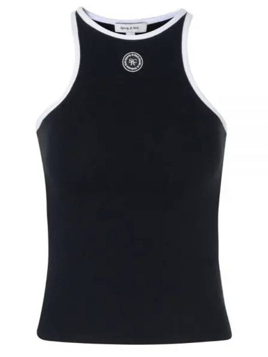 SRHWC Ribbed Tank BlackWhite TO033S405SB - SPORTY & RICH - BALAAN 1