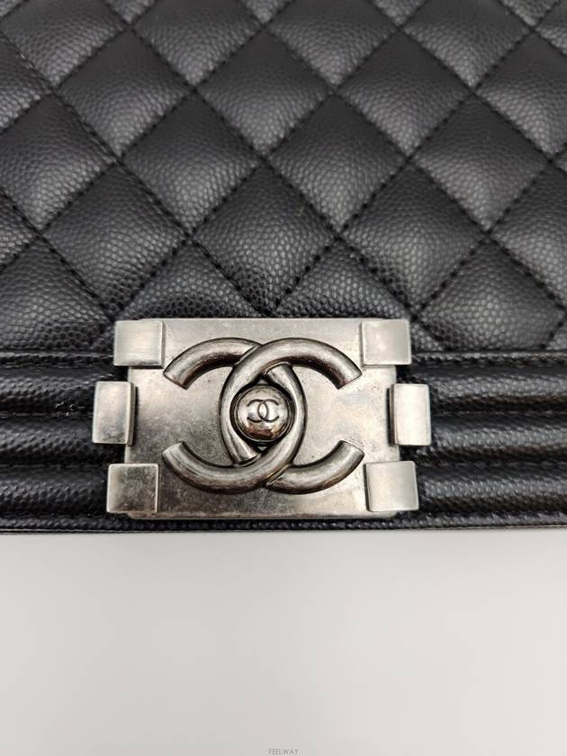 Daol Beomeo Branch Boy Bag Medium Caviar Black Internal Chip A67086 Condition A - CHANEL - BALAAN 6