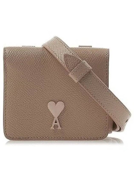 Heart Logo Strap Card Wallet Poder Pink - AMI - BALAAN 2