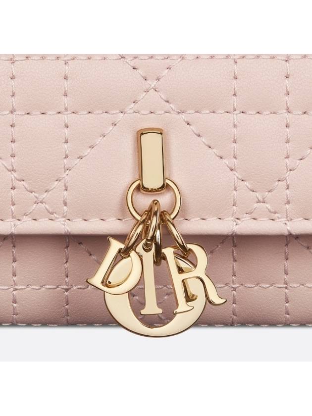 XS Lady Cannage Lambskin Half Wallet Powder Pink - DIOR - BALAAN 6