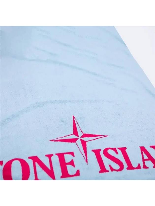 Men's Logo Beach Towel Aqua - STONE ISLAND - BALAAN 3