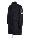 David Compass Badge Long Raincoat Black - STONE ISLAND - BALAAN 3