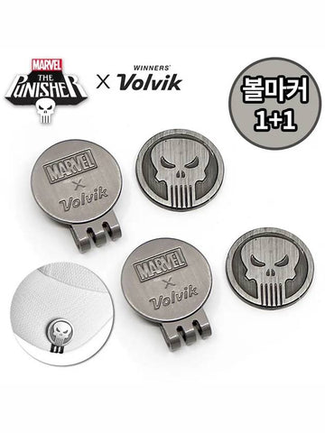 Golf Ball Marker Disney Donald Duck Winnie the Pooh Punisher Magnetic Clip Type - VOLVIK - BALAAN 1