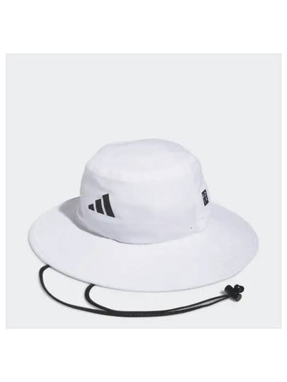 Logo Wide Brim Bucket Hat White - ADIDAS - BALAAN 2