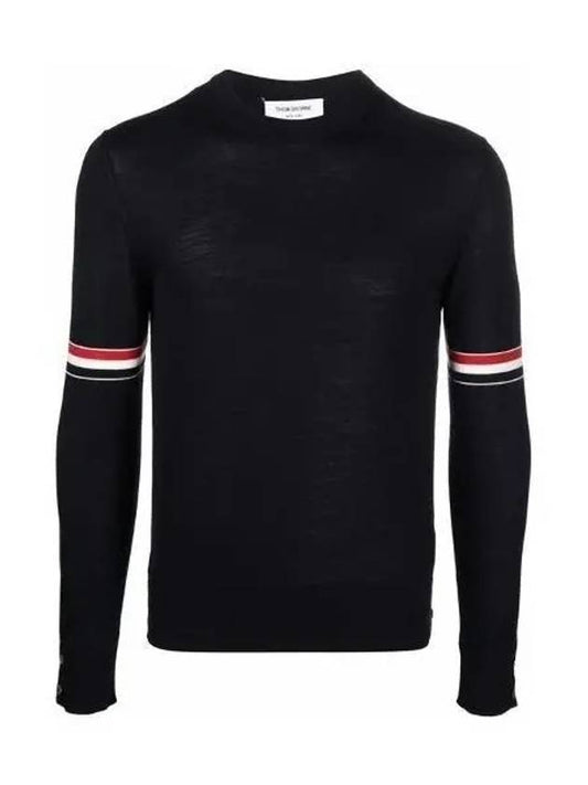 MKA412A RWB fine merino wool armband knit mka412a y101 4415 1007630 - THOM BROWNE - BALAAN 1