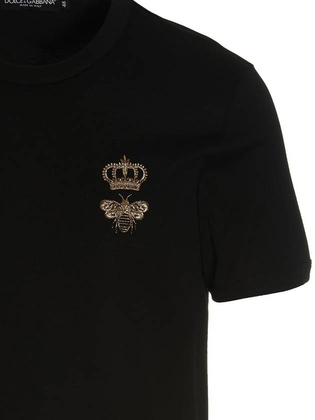 Embroidered T-Shirt G8PV1Z G7WUQN0000 B0011010164 - DOLCE&GABBANA - BALAAN 4