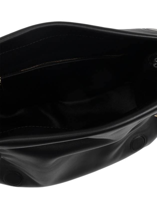 Rollup Leather Small Shoulder Bag Black - JIL SANDER - BALAAN 6