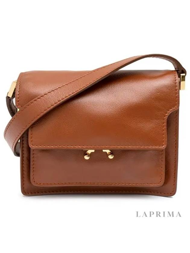 Trunk Mini Shoulder Bag Brown - MARNI - BALAAN.