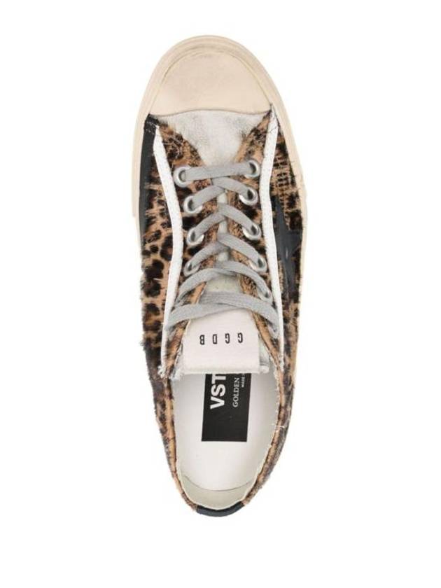 Leopard Print Lace-Up Low-Top Sneakers Brown - GOLDEN GOOSE - BALAAN 5