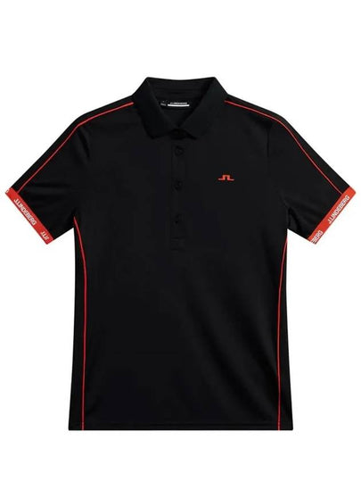 Demi Short Sleeve Polo Shirt Black - J.LINDEBERG - BALAAN 2