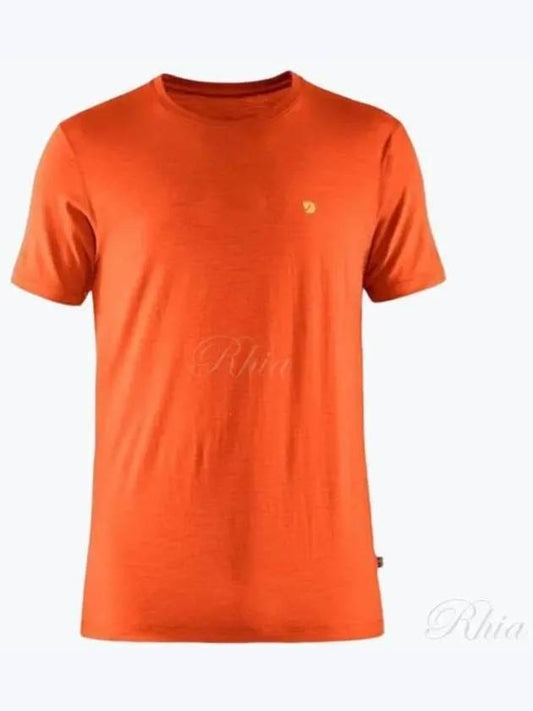 Men s Bergtagen Thin Wool Short Sleeve Hokkaido Orange 87192 208 SS M - FJALL RAVEN - BALAAN 1