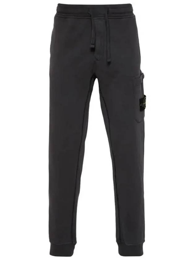 Compass Patch Cotton Jersey Track Pants Dark Grey - STONE ISLAND - BALAAN 2