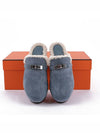 Carlotta Kelly Buckle Mules Blue - HERMES - BALAAN 3