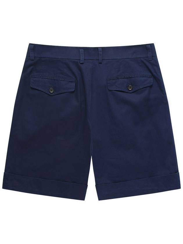 Men's Cotton One-Tuck Shorts Navy SW23EPA02NV - SOLEW - BALAAN 3