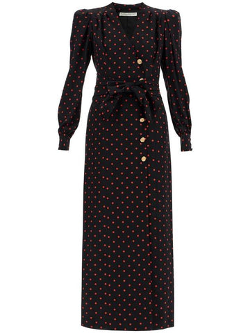 silk maxi dress with polka dots - ALESSANDRA RICH - BALAAN 1