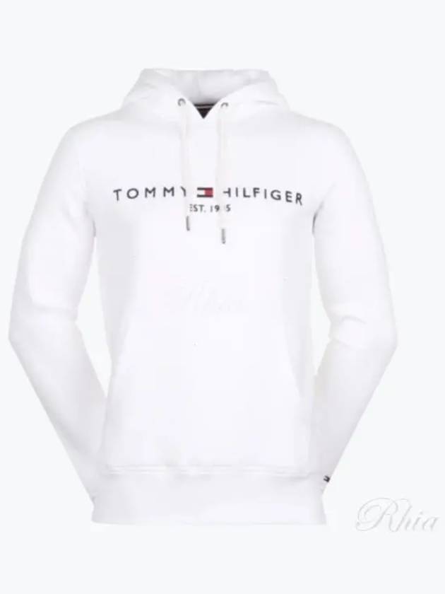 Flex Logo Hoodie White - TOMMY HILFIGER - BALAAN 2