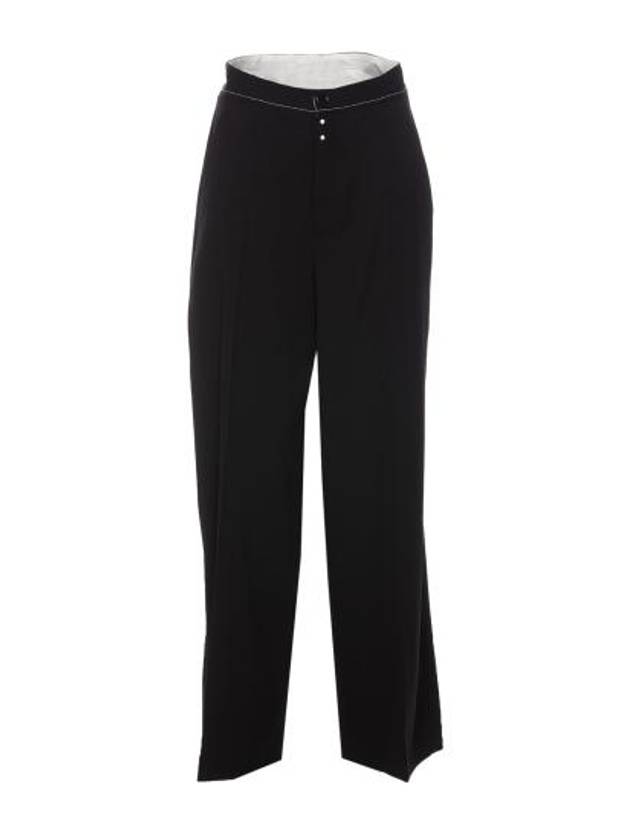 Top Stitched Wide Pants Black - MAISON MARGIELA - BALAAN 1