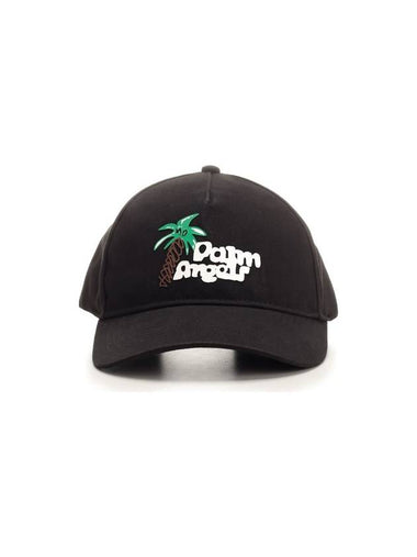 Sketchy Ball Cap Black - PALM ANGELS - BALAAN 1