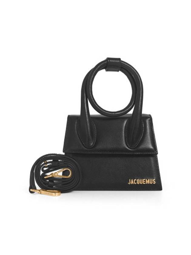 Le Chiquito Noeud Coiled Leather Tote Bag Black - JACQUEMUS - BALAAN 2