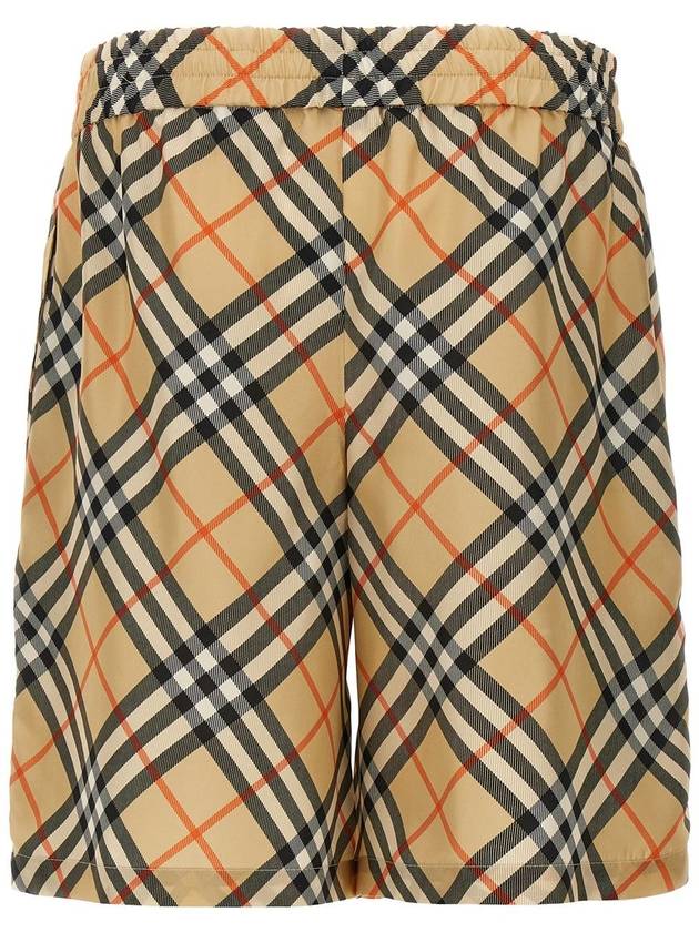 Burberry Check Silk Bermuda Shorts - BURBERRY - BALAAN 2