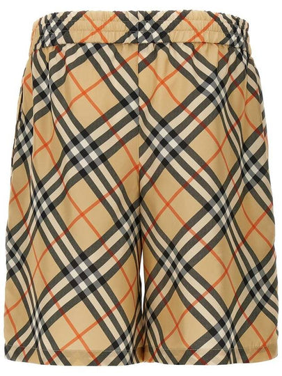 Burberry Check Silk Bermuda Shorts - BURBERRY - BALAAN 2