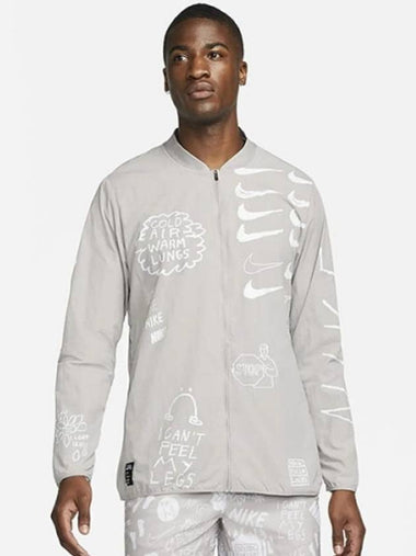 01-AJ7760-033-XNathan Bell-Overlogo printed jacket-gray - NIKE - BALAAN 1