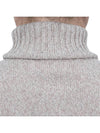 Embroidered Logo Cashmere Wool Turtleneck Beige - AMI - BALAAN 9