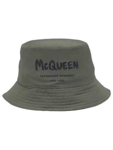 logo bucket hat khaki - ALEXANDER MCQUEEN - BALAAN 1