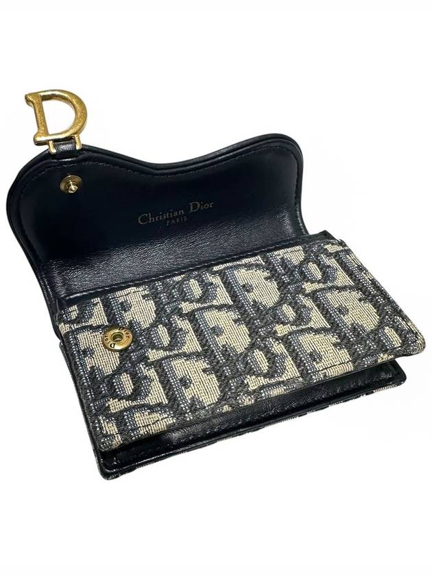 S5611CTZQ Oblique Saddle Flap Card Wallet - DIOR - BALAAN 5